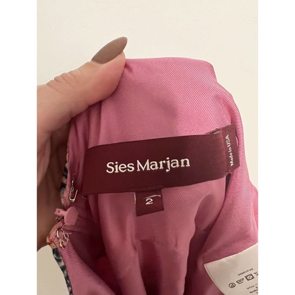 Sies Marjan Farrah Croco Printed Midi Slip Dress 2 Colorful Cocktail Drape Neck - Picture 10 of 12